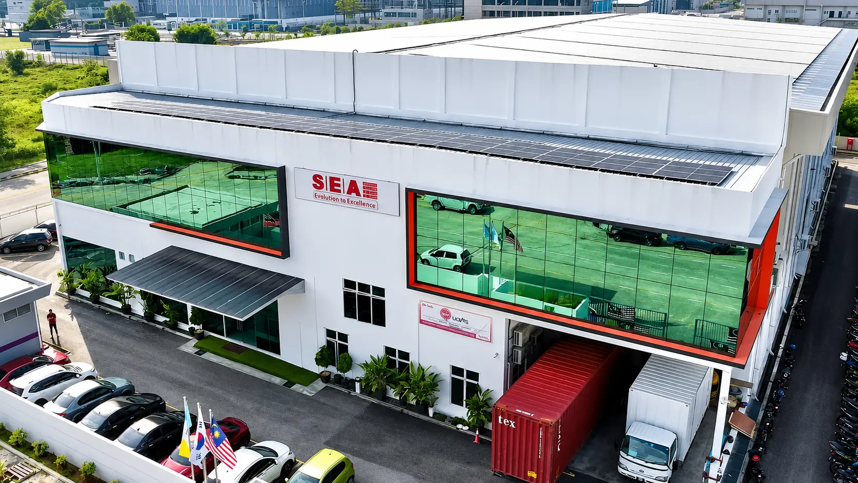 Aerial view of the SEA Asia Pacific headquarters in Penang, Malaysia