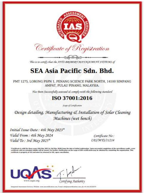ISO 37001 Certified