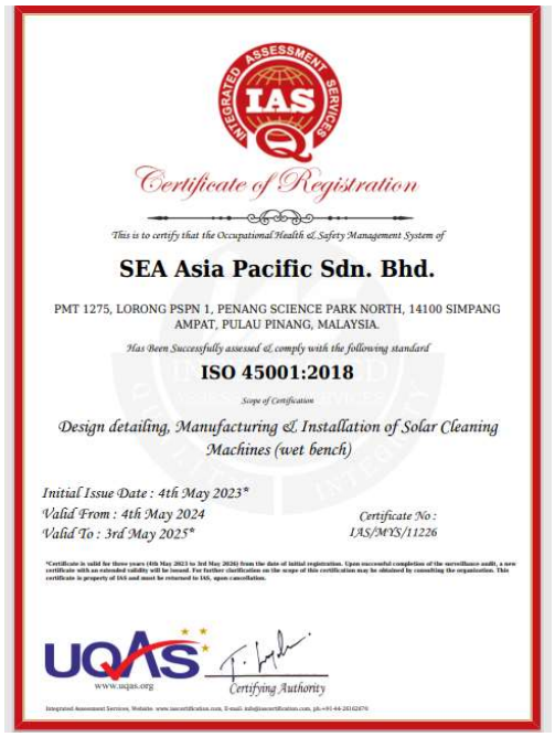 ISO 45001 Certified